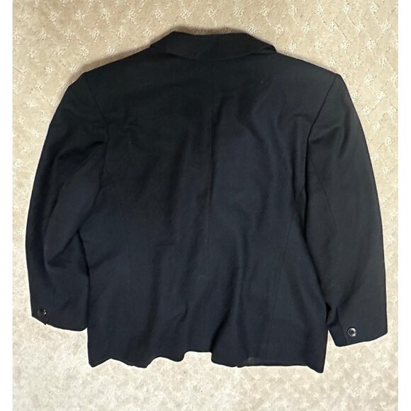 Vintage Pendleton Blazer Women's 14 Black 100% Virgin Wool 3-Button USA - Picture 2 of 5